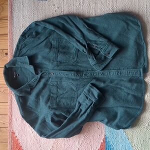 Madewell Green Oversized Flannel